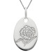 Sterling Silver Birth Bloom Pendant Carnation - January