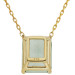 9ct Yellow Gold Green Amethyst Necklace