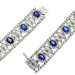 18ct White Gold Diamond & Sapphire Bracelet