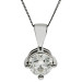 18ct White Gold 1.00ct Solitaire Pendant