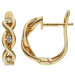 18ct Yellow Gold & Diamond Twist Hoop Earrings