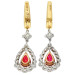 18ct Yellow Gold Diamond & Ruby Earrings
