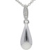18ct White Gold Diamond Drop Pendant