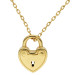9ct Yellow Gold Padlock Heart Pendant