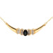 9ct Yellow Gold Sapphire & Diamond Fancy Necklace