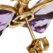 9ct Yellow Gold Amethyst & Diamond Butterfly Earrings
