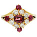 18ct Yellow Gold Ruby & Diamond Ring