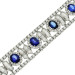 18ct White Gold Diamond & Sapphire Bracelet