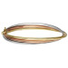 9ct Yellow, Rose & White Gold Russian Style Hinged Bangle