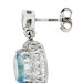 18ct White Gold Diamond & Aquamarine Earrings