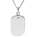 Sterling Silver & Diamond Children's Rocket Dog Tag Necklace