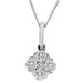 18ct White Gold Diamond Posy Pendant