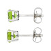 9ct White Gold 1.20ct Peridot Solitaire Earrings