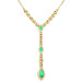 9ct Yellow Gold Diamond & Emerald Necklace