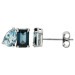 9ct White Gold Blue Topaz Earrings