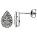 9ct White Gold & Diamond Pear Drop Earrings