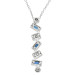 9ct White Gold Sapphire Necklace