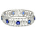18ct White Gold Diamond & Sapphire Bracelet