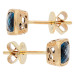 9ct Yellow Gold London Blue Topaz Stud Earrings