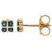 9ct Yellow Gold Sapphire Stud Earrings