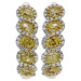 18ct White Gold 1.32 Yellow Diamond Hoop Earrings