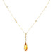 9ct Yellow Gold Diamond & Citrine Drop Pendant