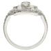 18ct White Gold Art Deco Style Diamond Ring