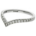Platinum 0.28ct Diamond Wishbone Half Eternity Ring