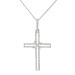 9ct White Gold 0.25ct Diamond Cross Pendant