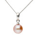 Sterling Silver 7mm Freshwater Lilac Pearl Pendant
