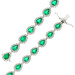 18ct White Gold Diamond & 4.89ct Emerald Bracelet