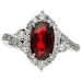 Platinum Diamond & Ruby Ring