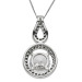 Sterling Silver Fancy Cubic Zirconia Pendant 