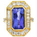 14ct Diamond & Tanzanite Dress Ring
