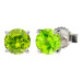 9ct White Gold 1.20ct Peridot Solitaire Earrings
