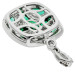 18ct White Gold Diamond & 1.15ct Emerald Pendant
