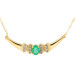 9ct Yellow Gold Emerald & Diamond Fancy Necklace