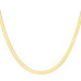 Yellow Gold Plated Flat Herringbone Chain Necklace