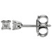 9ct White Gold 0.10ct Princess Cut Diamond Solitaire Stud Earrings
