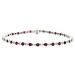 18ct White Gold Ruby & Diamond Tennis Bracelet