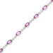 18ct White Gold & Pink Sapphire Tennis Bracelet