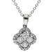 18ct White Gold & Diamond Quatrefoil Necklace
