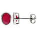 9ct White Gold 1.70ct Ruby Earrings