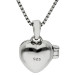Sterling Silver & Diamond Children's Heart Locket Necklace