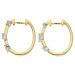 18ct Yellow Gold & 0.49ct Diamond Hoop Earrings