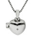 Sterling Silver & Diamond Children's Heart Locket Necklace