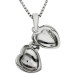 Sterling Silver & Diamond Children's Heart Locket Necklace