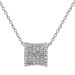 18ct White Gold Diamond Pave Barrel Necklace