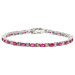 18ct White Gold 7.50ct Ruby & 0.30ct Diamond Bracelet