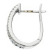 18ct White Gold Diamond & 1.37ct Sapphire Hoop Earrings